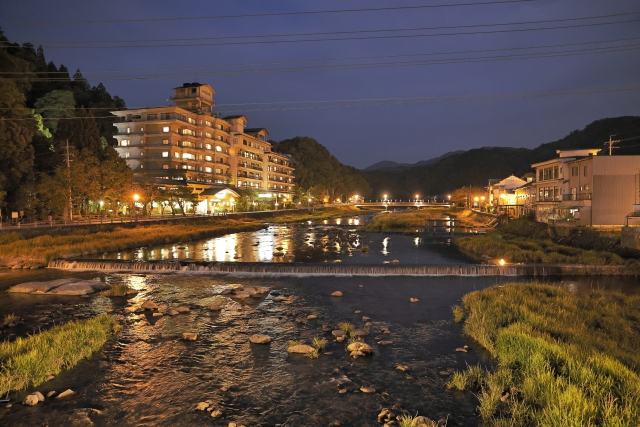 三朝温泉　雰囲気