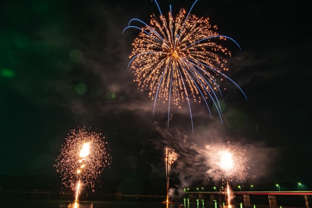 御所湖まつり　花火
