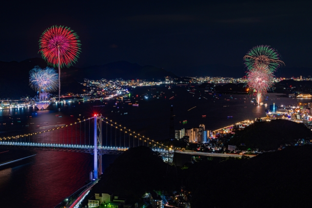 関門海峡花火