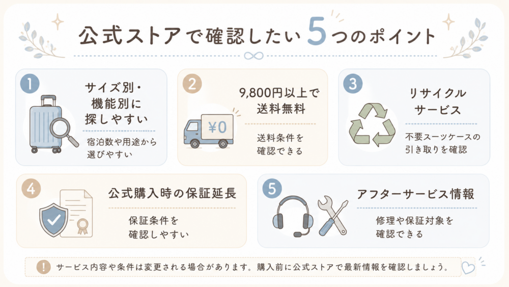 公式ストアで買うメリット